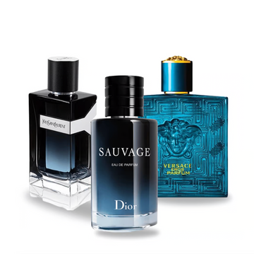 Parfums SAUVAGE & Versace Eros & YSL Y 100ML